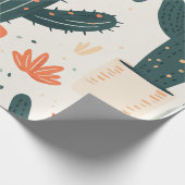 Kids Cactus Wrapping Paper Geschenkpapier (Ecke)