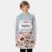 Kids Cake Konditorei Kuchen Bäckerei Personalisier Schürze (Getragen)