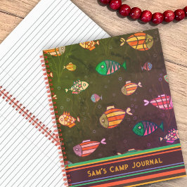Kid's Camp Fish Journal farbenfroh Custom Fun Notizblock