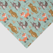 Kids Camping Außenbereich Raccoon Fox Brown Bear Seidenpapier (Ausschnitt)