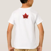 Kid's Canada Flag Ringer Maple Leaf Kid's T - Shir T-Shirt (Rückseite)