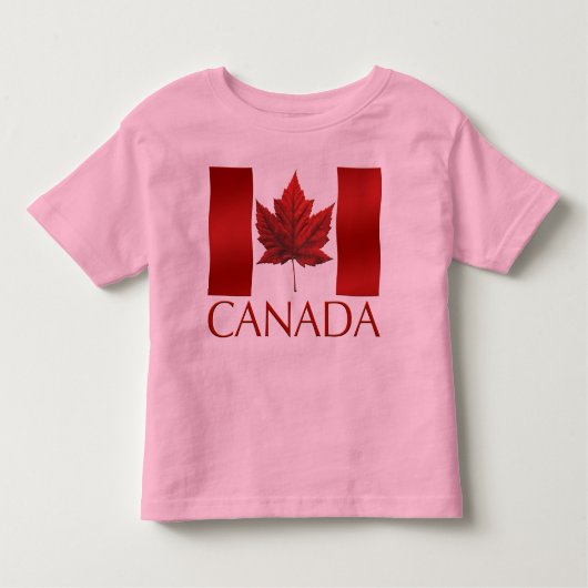 Kid's Canada Flag Ringer Personalize Kleinkind Shi Kleinkind T-shirt (Vorderseite)