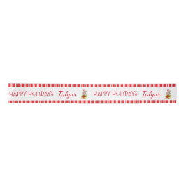 Kids candy cane Streifen personalisierter Name Ban Satinband