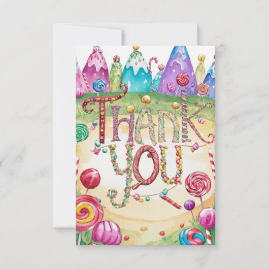 Kids Candyland danke Karte (Vorderseite)