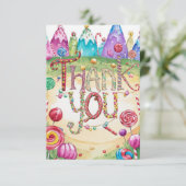 Kids Candyland danke Karte (Stehend Vorderseite)