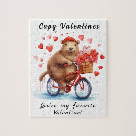 Kids Capybara Valentine Puzzle (Vertikal)