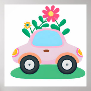 Kids Car Graphic Poster
