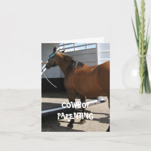 Kid's Car Seat - Cowboy Parenting NOTECARD SIZE Karte