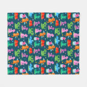 Kids Cartoon Dragon Fleecedecke (Vorderseite (Horizontal))