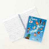 Kids Cartoon Map Japan Notizblock (Innenseite)