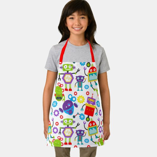Kids Cartoon Robot Schürze (Insitu)