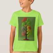 "Kids' Cartoon Tree Jersey - Spaß & Spielerisches T-Shirt (Vorderseite)