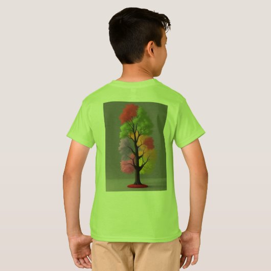 "Kids' Cartoon Tree Jersey - Spaß & Spielerisches T-Shirt (Schwarz voll)
