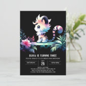 Kids Castle Tiger Geburtstag Einladung (Stehend Vorderseite)