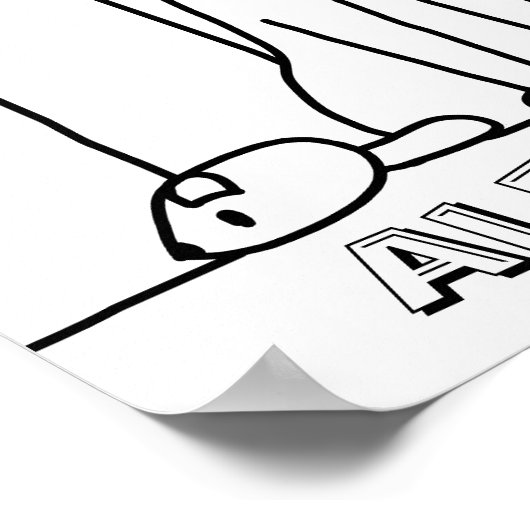 Kid's Cat Coloring Poster (Ecke)