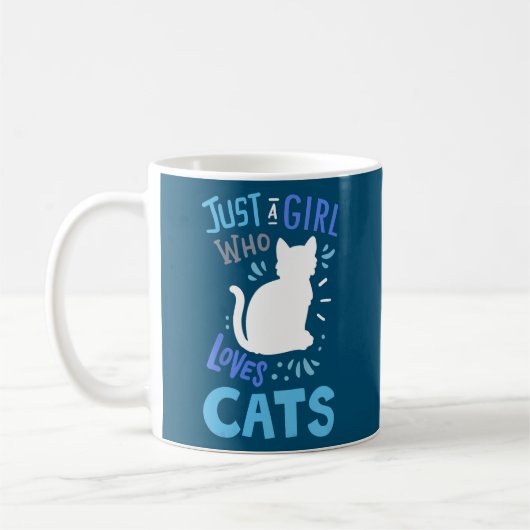 Kids Cat Just A Girl Who Loves Cats Gift For Cat Kaffeetasse (Links)