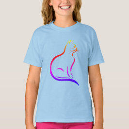 Kids' Cat Print T - Shirt