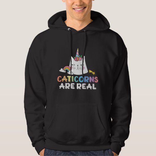 Kids Caticorns sind echte Katze Unicorn Kitten Kit Hoodie (Vorderseite)