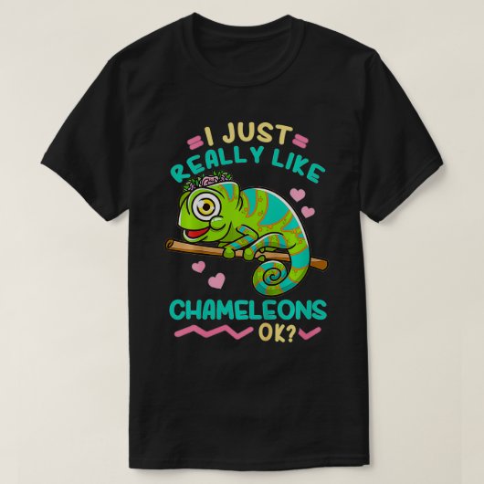 Kids Chameleon Lizard Reptile T-Shirt (Design vorne)