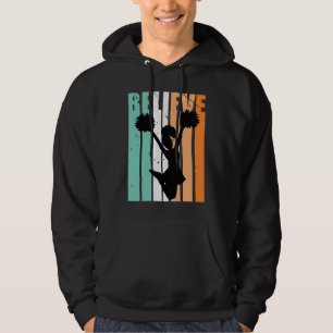 Kids Cheerleading Cheerleader Glaube Silhouette C Hoodie