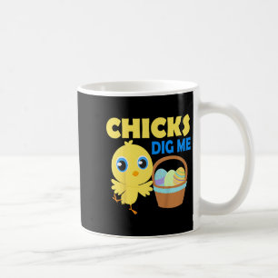 Kids Chicks Dig Me Osterfest Ei Jagd Korb Funny Qu Kaffeetasse