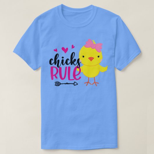 Kids Chicks regieren Niedliches Hühnchen Hühnchen T-Shirt (Design vorne)