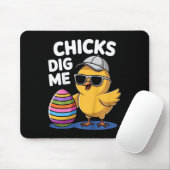Kids Chicks stehen auf mich Ostern Jungs  Mousepad (Mit Mouse)