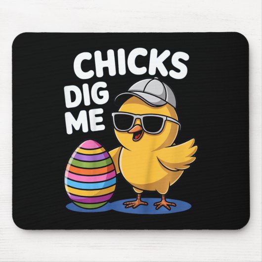 Kids Chicks stehen auf mich Ostern Jungs  Mousepad (Vorne)