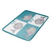 Kids Child Whale Bathroom Rug Mat Home Decor Badematte (Schrägansicht)