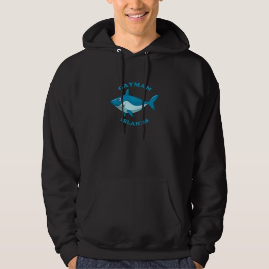 Kids Children's Shark Cayman Islands West Indies V Hoodie (Vorderseite)
