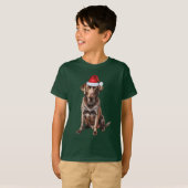 Kids Chocolate Labrador Dog Lover Funny Christmas T-Shirt (Vorne ganz)