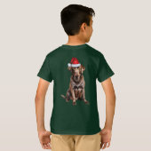 Kids Chocolate Labrador Dog Lover Funny Christmas T-Shirt (Schwarz voll)