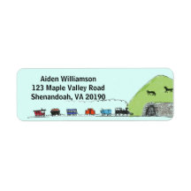 Kids Choo Choo Train Address Labels