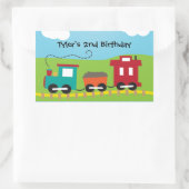 Kids Choo Choo Train Caboose Rechteckiger Aufkleber (Tasche)