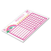 Kids Chore Chart, Personalisierte Dinosaurier Char Notizblock (angewinkelt)