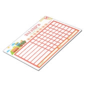 Kids Chore Chart, Personalisierte Zugkarte Notizblock (angewinkelt)