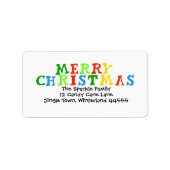 Kids Christmas Address Label Adressaufkleber (Vorne)