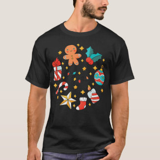 Kids Christmas Cookie tee festive gingerbread cand
