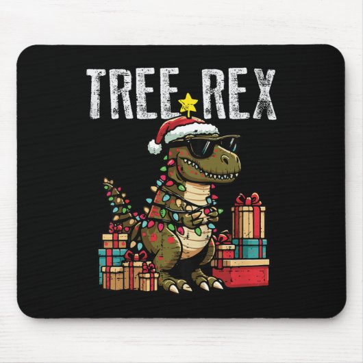 Kids Christmas Dinosaur Tree Rex Xmas Trex Toddler Mousepad (Vorne)