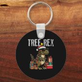 Kids Christmas Dinosaur Tree Rex Xmas Trex Toddler Schlüsselanhänger (Vorderseite)