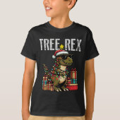 Kids Christmas Dinosaur Tree Rex Xmas Trex Toddler T-Shirt (Vorderseite)