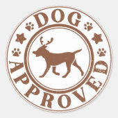 Kids Christmas Dog Approved Runder Aufkleber (Vorderseite)