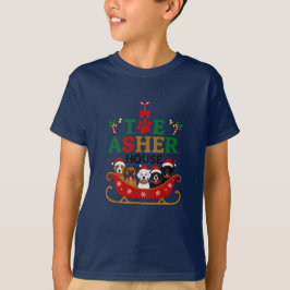 Kids Christmas Dog Squad T - Shirt - Niedlich Holi