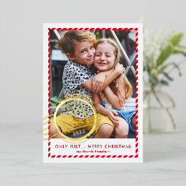 KIDS CHRISTMAS FOTO niedlich Nizza Liste Briefmark Folien Feiertagskarte