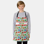Kids Christmas Goodies All Over Print Personalized Schürze (Getragen)