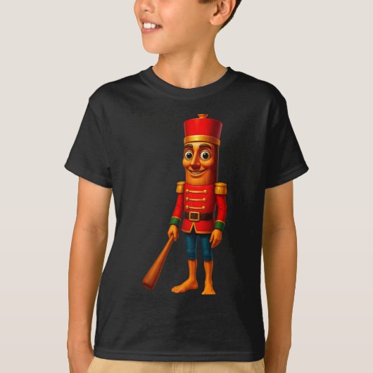 Kids Christmas Pajama Tung Sahur Nutcracker Brainr T-Shirt (Vorderseite)