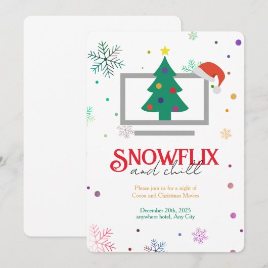 Kids Christmas Party Invitation Einladung (Vorne/Hinten)