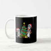 Kids Christmas Penguin Christmas Tree Lights Baubl Kaffeetasse (Links)