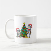 Kids Christmas Penguin Christmas Tree Lights Baubl Kaffeetasse (Links)