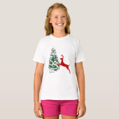 Kids Christmas Reindeer T-Shirt - Fun Holiday Shir (Vorne ganz)